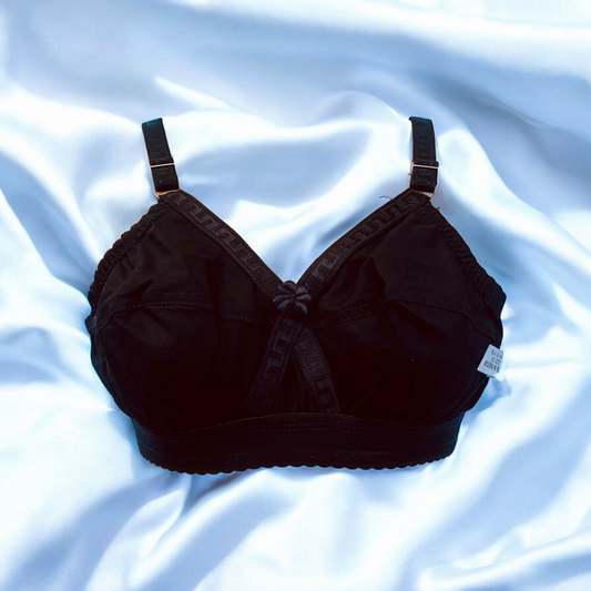 Premium Black Cotton Bra