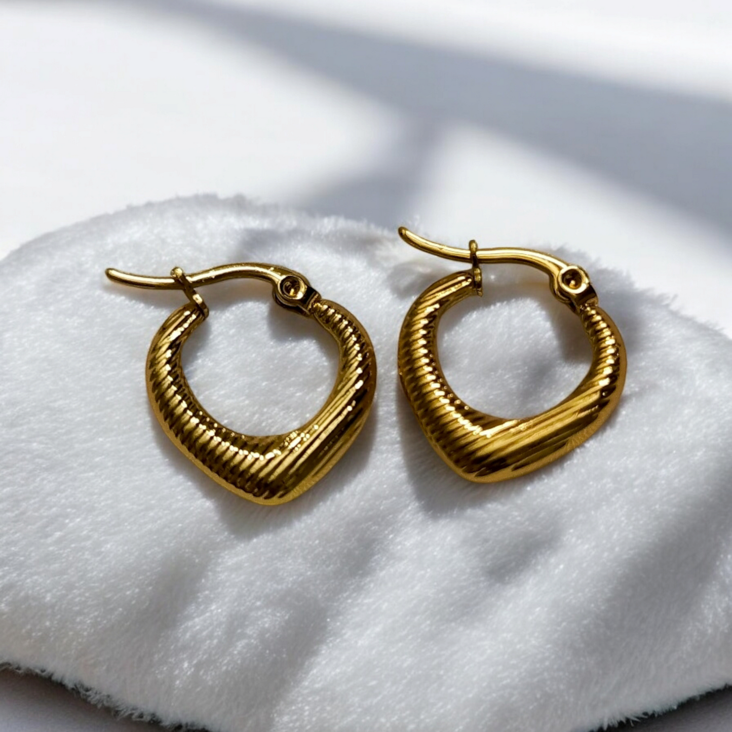 Golden Dropped Earrings - Stainless Steel - Anti Tarnishing