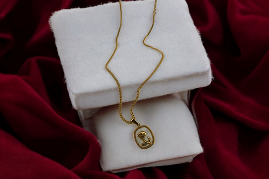 18k White Rose Golden Chain - Stainless Steel - Anti Tarnishing